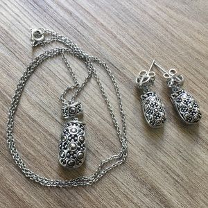 Vintage Bundle of 2 Pewter Jewelry Set